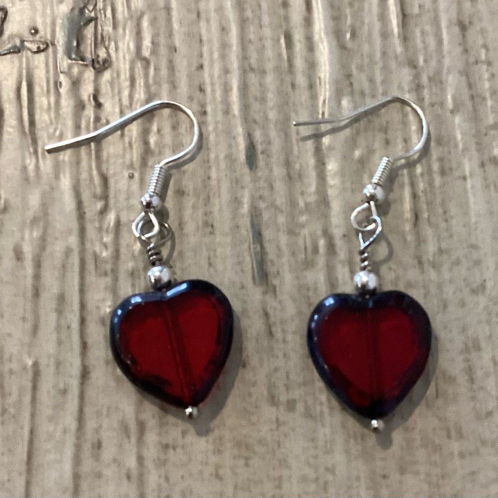 Boutique: Chic Red Heart Earrings